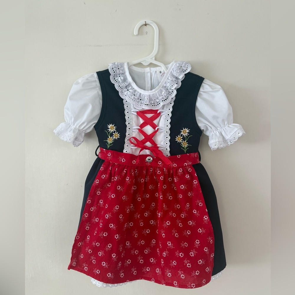 Baby Dinrdl Dress Costume- Size 6-12 Months